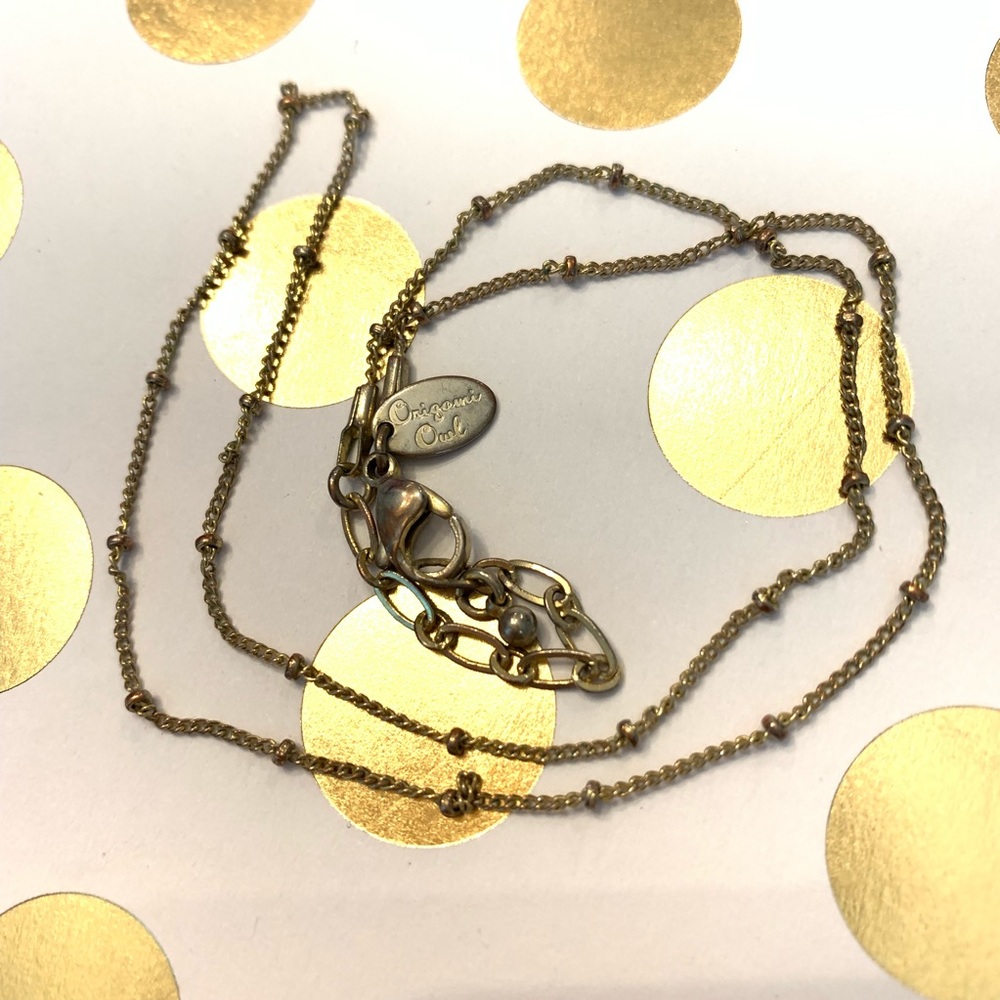 Origami Owl gold ball chain 16-18”